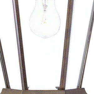 XL Dark Brown Swing Arm Hanging Lantern Wall Light