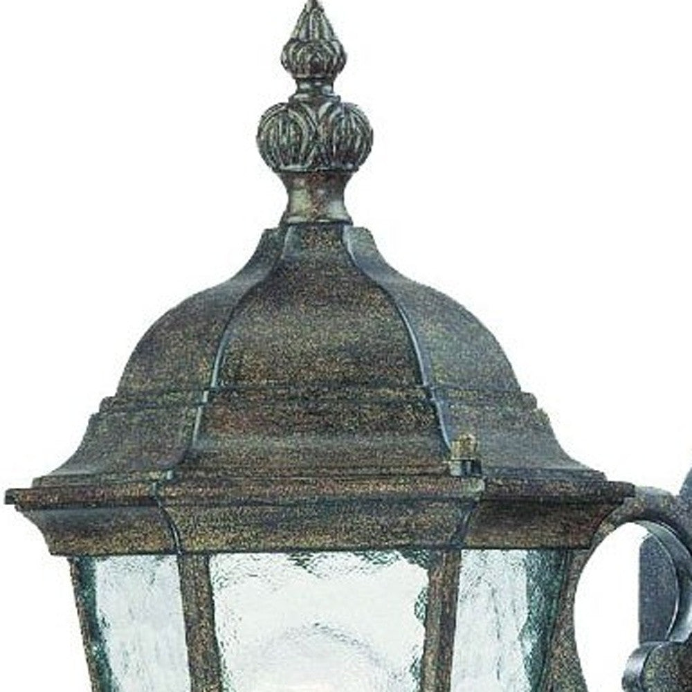 One Light Antique Black Carousel Lantern Wall Light