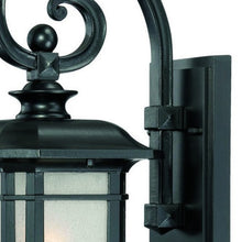 Matte Black Frosted Linen Glass Lantern Wall Light