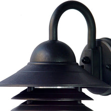 Matte Black Three Tier Lamp Shade Outdoor Wall Light