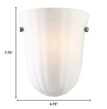 Frosted White Textured Glass Wall Sconce