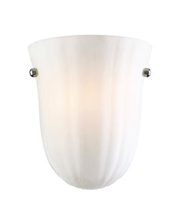Frosted White Textured Glass Wall Sconce