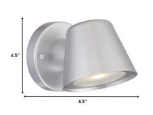 Brushed Silver LED Short Cone Wall Light