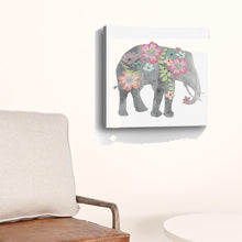 Floral Elephant Unframed Print Wall Art