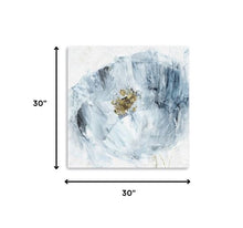 20" x 20" Watercolor Abstract Gray Blue Flower II Canvas Wall Art - Buy JJ's Stuff