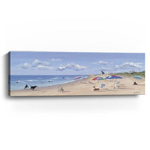 Large Dogs Playing at the Beach Canvas Wall Art