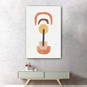 Abstract Shapes In Balance Unframed Print Wall Art