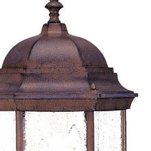 Three Light Brown Domed Textured Glass Lantern Wall Light