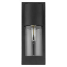 Contemporary Matte Black and Glass Wall Light