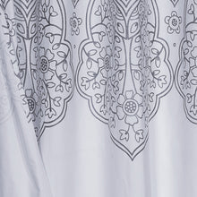 Silver Decorative Medallion Shower Curtain