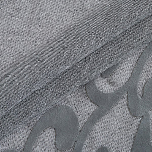 Silver Contemporary Velvet Scroll Shower Curtain