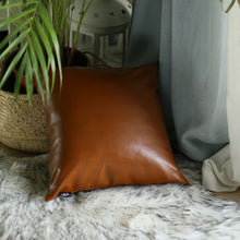 Set of 2 Rustic Brown Geometric Throw Pillows