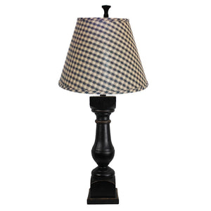 31" Black Standard Table Lamp With Black Shade