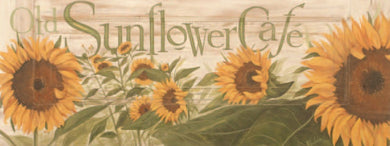 Rustic Old Sunflower Cafe Wall Art