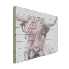 Adorbale Highland Cow Wood Plank Wall Art