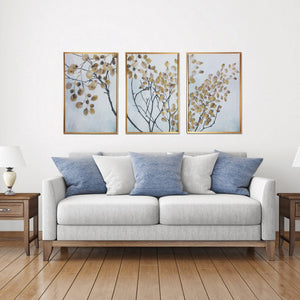 Asian Tree Branches Framed Canvas Wall Art