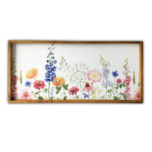Vivid Spring Garden Wooden Framed Canvas Wall Art