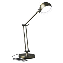 Shiny Satin Brass LED Adjustable Desk Lamp