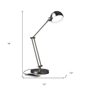 Brushed Nickel LED Adjustable Desk Lamp