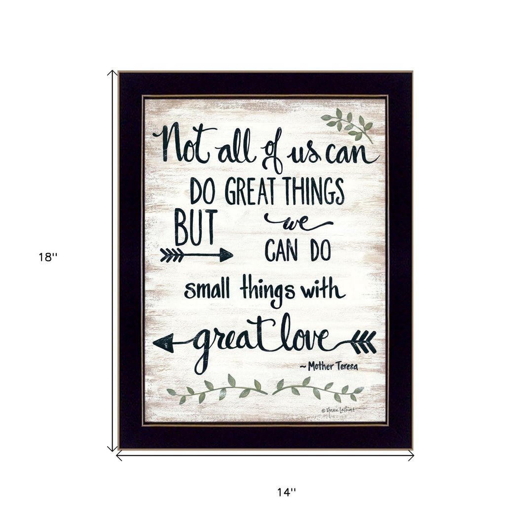 Great Love 1 Black Framed Print Wall Art - Buy JJ's Stuff