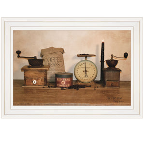The Daily Grind 1 White Framed Print Wall Art