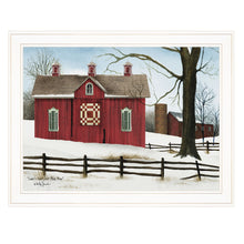 Lovers Knot Quilt Red Barn 2 White Framed Print Wall Art - Buy JJ's Stuff