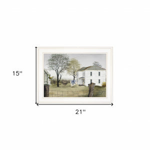 Spring Cleaning 1 White Framed Print Wall Art