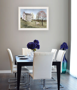 Spring At White House Farm 3 White Framed Print Wall Art