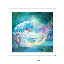 Woodland Cove Mermaid 2 White Framed Print Wall Art
