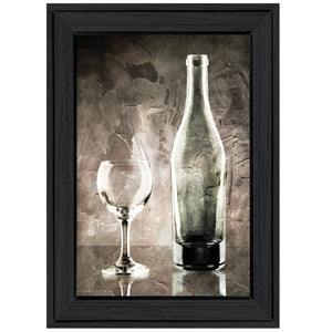 Moody Gray Wine Glass Still Life 2 Black Framed Print Wall Art - Buy JJ's Stuff
