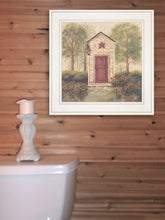 Folk Art Outhouse III 1 White Framed Print Wall Art - Buy JJ's Stuff