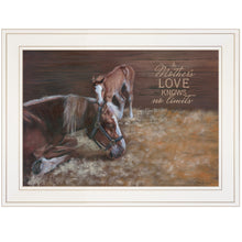 A Mothers Love Horses White Framed Print Wall Art - Buy JJ's Stuff