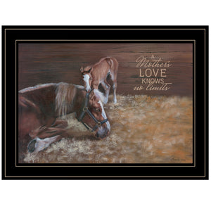 A Mothers Love Horses 2 Black Framed Print Wall Art - Buy JJ's Stuff