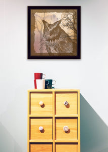 Owl 2 Black Framed Print Wall Art - Buy JJ's Stuff