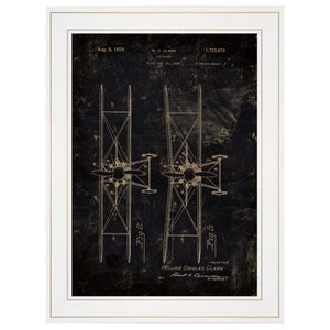 Airplane Patent I 1 White Framed Print Wall Art - Buy JJ's Stuff