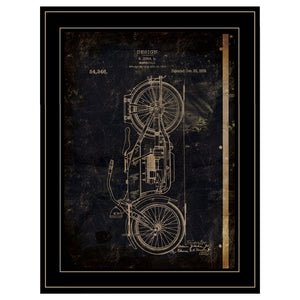 Motor Bike Patent I 2 Black Framed Print Wall Art - Buy JJ's Stuff