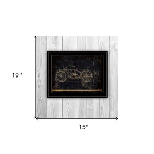 Motor Bike Patent I 2 Black Framed Print Wall Art - Buy JJ's Stuff