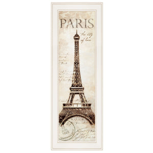 Paris Panel 1 White Framed Print Wall Art - Buy JJ's Stuff