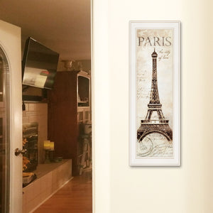 Paris Panel 1 White Framed Print Wall Art - Buy JJ's Stuff