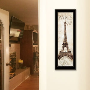 Paris Panel 2 Black Framed Print Wall Art - Buy JJ's Stuff