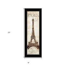 Paris Panel 2 Black Framed Print Wall Art - Buy JJ's Stuff