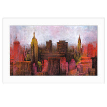 NYC Skyline 1 White Framed Print Wall Art - Buy JJ's Stuff