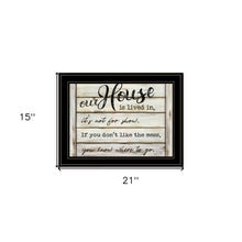 Our House Is Lived In 3 Black Framed Print Wall Art - Buy JJ's Stuff