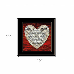 Love Is Patient 2 Black Framed Print Wall Art - Buy JJ's Stuff