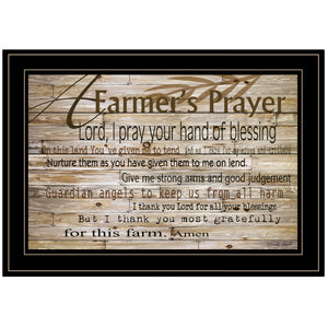 A Farmers Prayer 2 Black Framed Print Wall Art - Buy JJ's Stuff