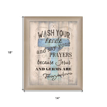 Wash Your Hands 3 Brown Framed Print Wall Art