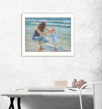 Playing In The Water White Framed Print Wall Art - Buy JJ's Stuff