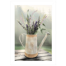 Lavender Watering Can 2 White Framed Print Wall Art - Buy JJ's Stuff