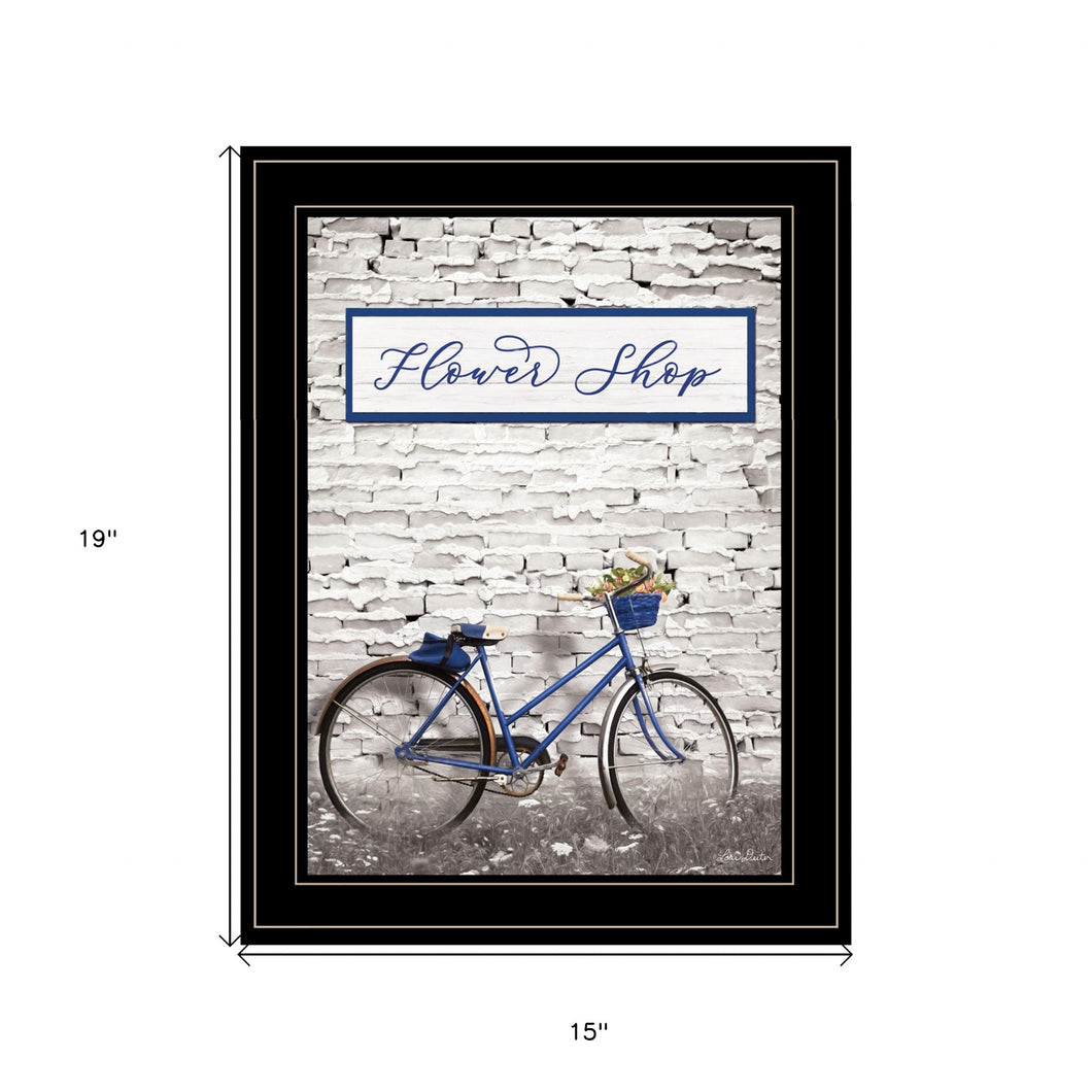 Flower Shop Bicycle 2 Black Framed Print Wall Art - Buy JJ's Stuff
