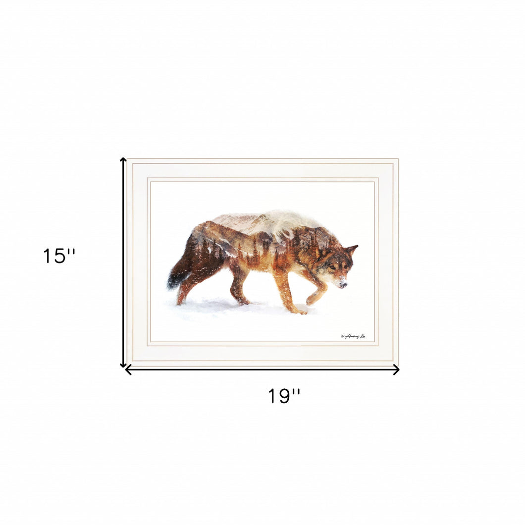 Arctic Wolf 1 White Framed Print Wall Art - Buy JJ's Stuff